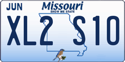 MO license plate XL2S1O