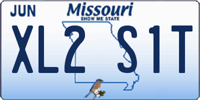 MO license plate XL2S1T