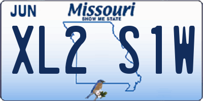 MO license plate XL2S1W