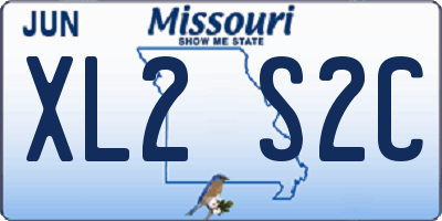MO license plate XL2S2C