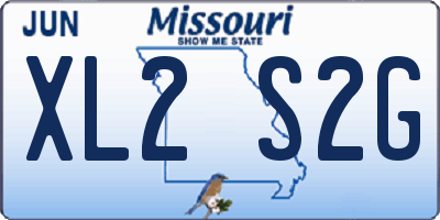 MO license plate XL2S2G