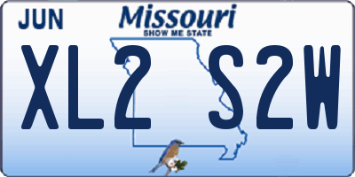 MO license plate XL2S2W