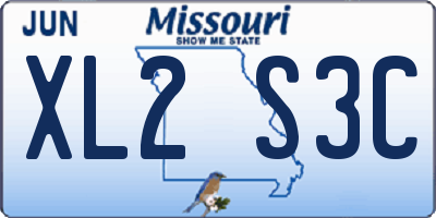 MO license plate XL2S3C