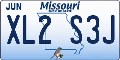 MO license plate XL2S3J