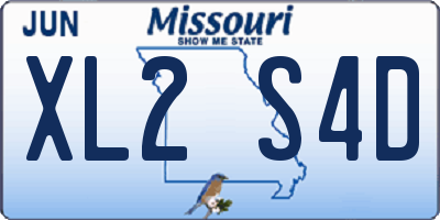 MO license plate XL2S4D