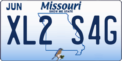 MO license plate XL2S4G