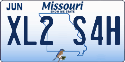 MO license plate XL2S4H