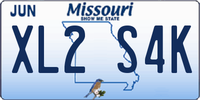 MO license plate XL2S4K