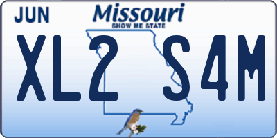 MO license plate XL2S4M
