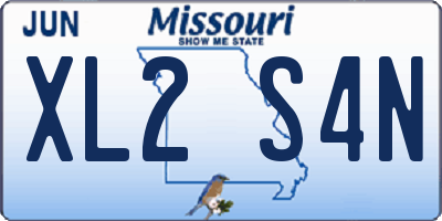 MO license plate XL2S4N