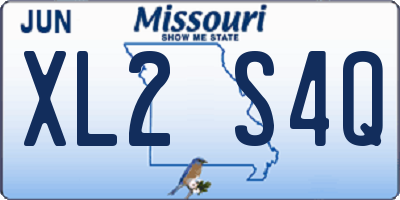 MO license plate XL2S4Q