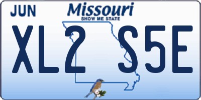 MO license plate XL2S5E