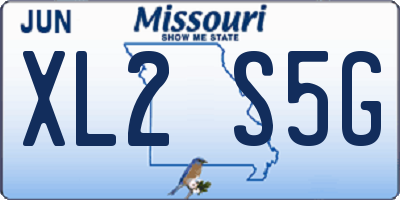 MO license plate XL2S5G