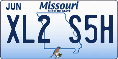 MO license plate XL2S5H