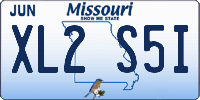 MO license plate XL2S5I