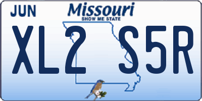 MO license plate XL2S5R