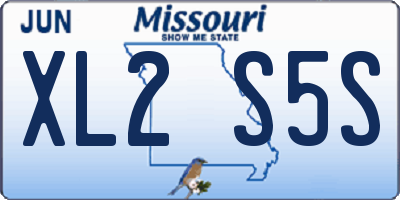 MO license plate XL2S5S