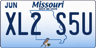 MO license plate XL2S5U