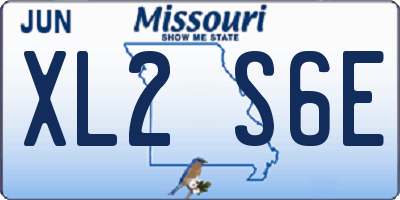 MO license plate XL2S6E