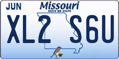MO license plate XL2S6U