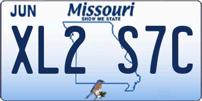 MO license plate XL2S7C