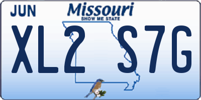 MO license plate XL2S7G