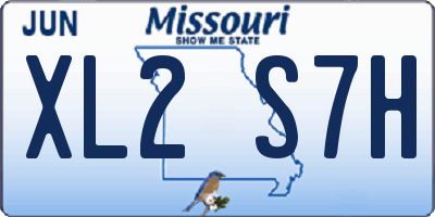 MO license plate XL2S7H