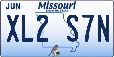 MO license plate XL2S7N