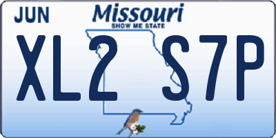 MO license plate XL2S7P
