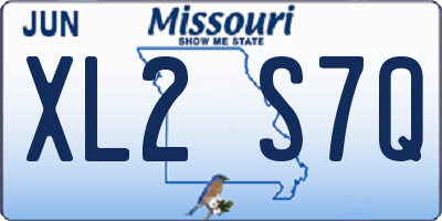MO license plate XL2S7Q