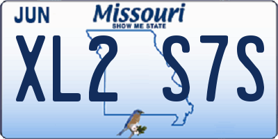 MO license plate XL2S7S