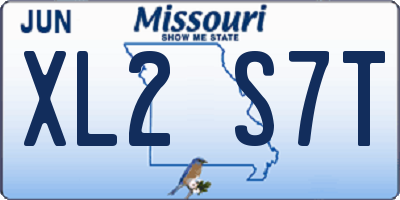 MO license plate XL2S7T