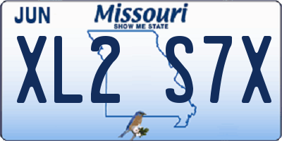 MO license plate XL2S7X