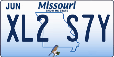 MO license plate XL2S7Y