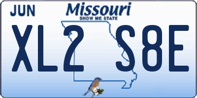 MO license plate XL2S8E