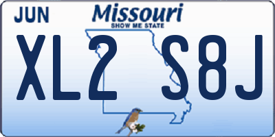 MO license plate XL2S8J