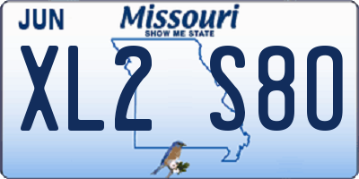 MO license plate XL2S8O