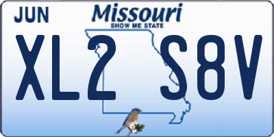 MO license plate XL2S8V
