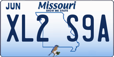 MO license plate XL2S9A