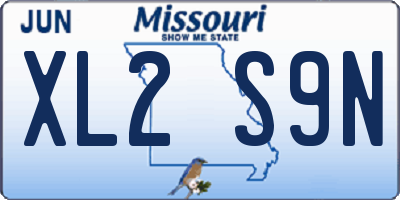 MO license plate XL2S9N