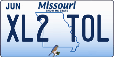 MO license plate XL2T0L