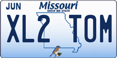 MO license plate XL2T0M