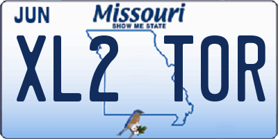 MO license plate XL2T0R