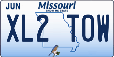 MO license plate XL2T0W