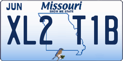 MO license plate XL2T1B