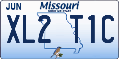 MO license plate XL2T1C