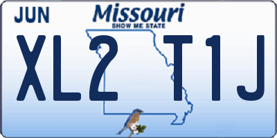 MO license plate XL2T1J