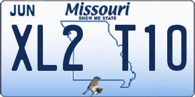 MO license plate XL2T1O