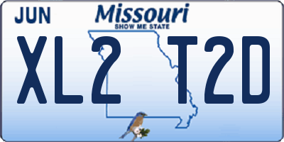 MO license plate XL2T2D