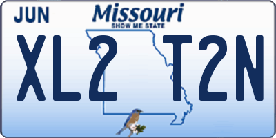MO license plate XL2T2N